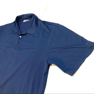 NIKE GOLF POLO SHIRT XL BLUE SOFT DRI-FIT